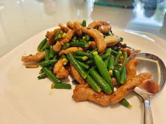 黄瓜苗炒猪颈肉-燕春园中餐厅-北大博雅国际酒店