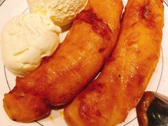 冰淇淋配炸香蕉-关夫人餐厅(阳光广场店)