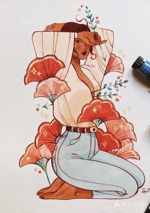 😍😍😍美得不要不要的手绘美女插画