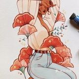 😍😍😍美得不要不要的手绘美女插画
