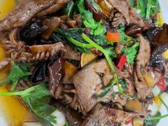 肝腰合炒-豆腐脑花