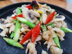 芦笋口蘑炒自在螺-南山酒肆(南山董事绘店)