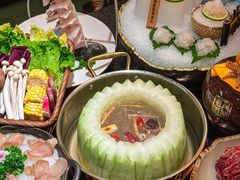 -得意咚瓜·顺德鱼生·冬瓜盅火锅