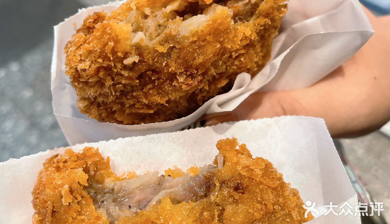 杭州美食｜芥藏牛肉饼