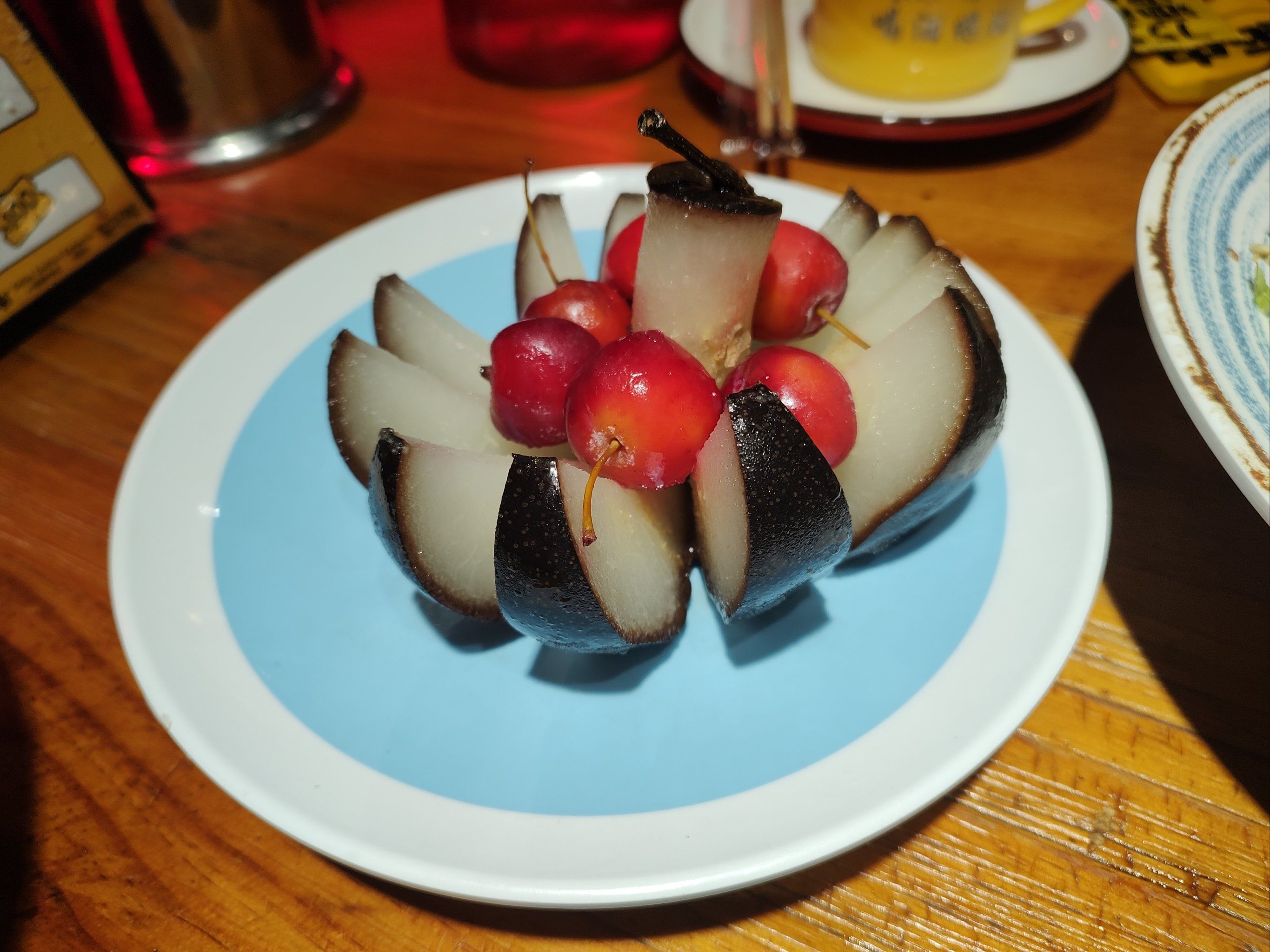 冻梨摆盘,味道相当不错