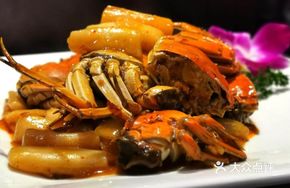 Stewed Crab with Rice Cake