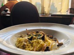 奶油蘑菇意面-纽约咖啡馆