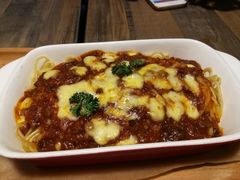 芝士培根肉酱焗意大利面-周沫西餐(漫广场店)