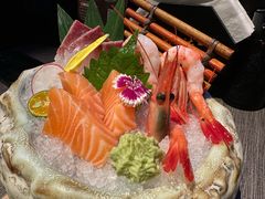 三文鱼拼牡丹虾刺身-炙柒Sekinana·精致日料(合生汇店)