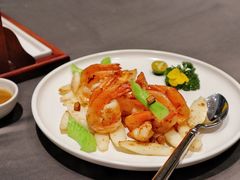 鲜淮山炒手剥虾-悦秀·高级粤菜
