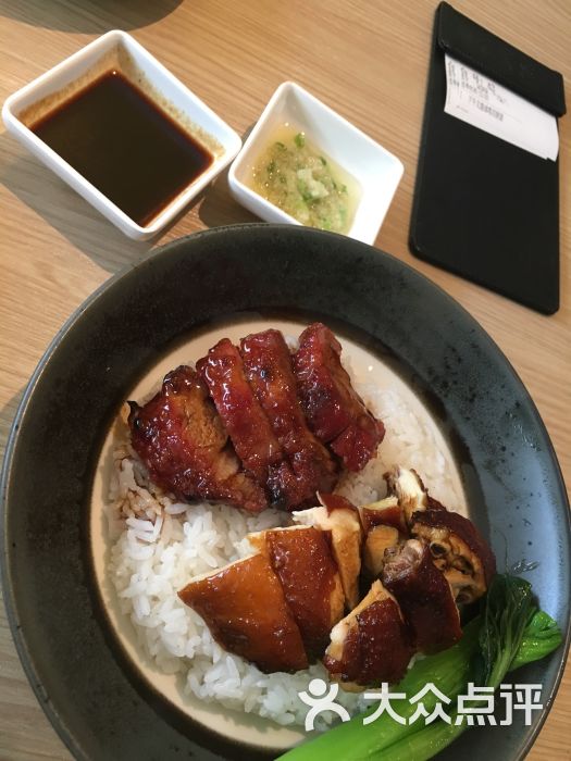 叉烧油鸡双拼饭