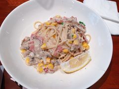 黑松露奶油蘑菇培根意面-麦田工坊(月湖店)