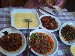 带鱼，粟米羹，麻花牛柳，豆角茄子-乐乐餐厅(湘子庙街店)
