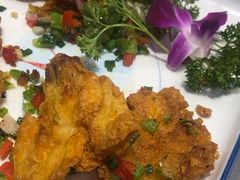 椒盐桑叶-味庄徽菜