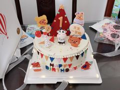 -咖咖熊蛋糕定制·英国蓝风车动物性淡奶油