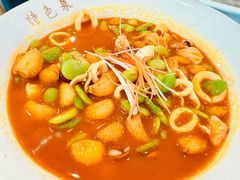 蚕豆烧笔管小鱿鱼-仙林宾馆-餐厅