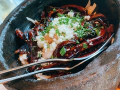 石锅传统响油鳝糊-无锡苏宁银河国际酒店-悦府65中餐厅