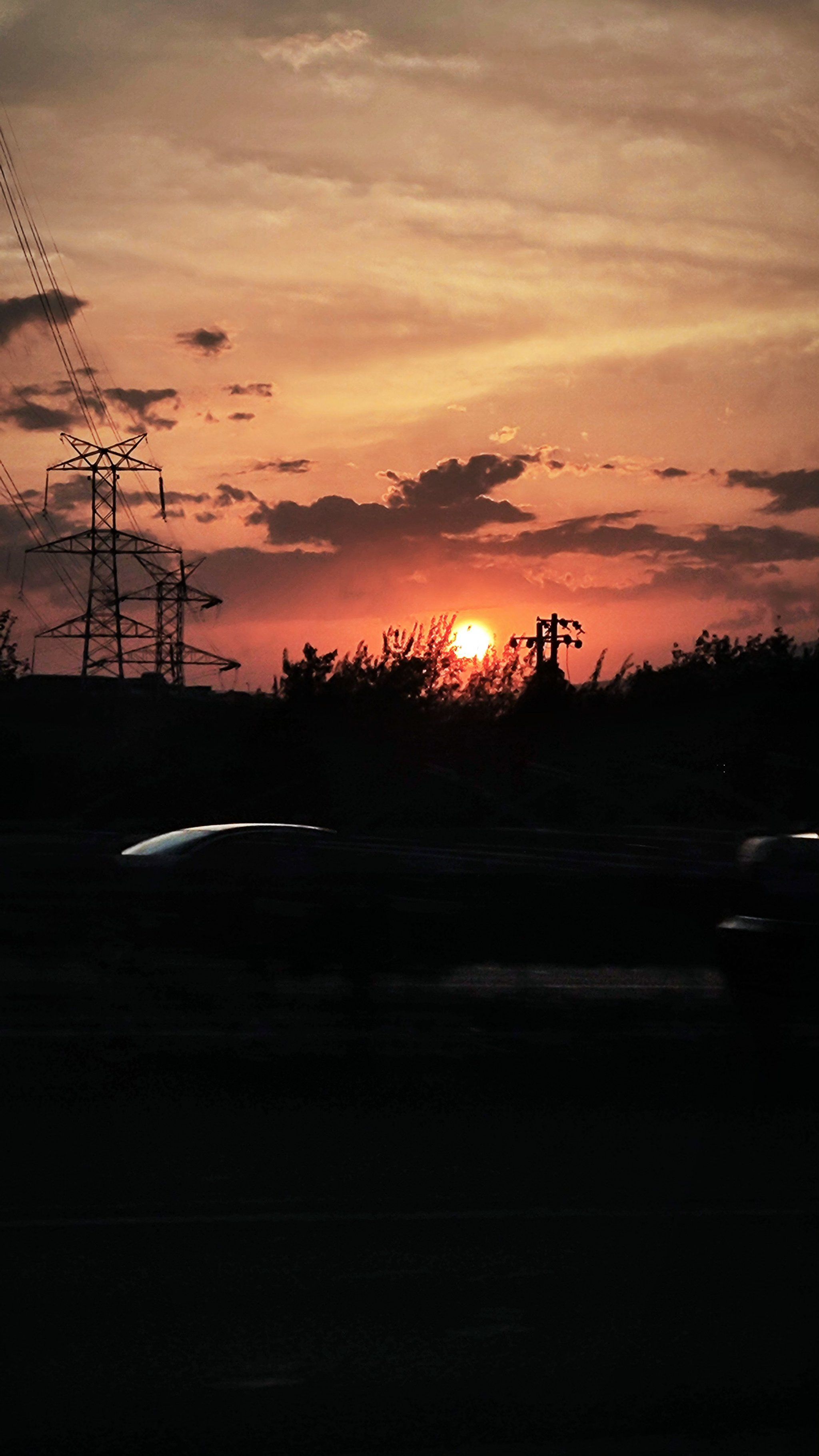 傍晚的天空色彩斑斓