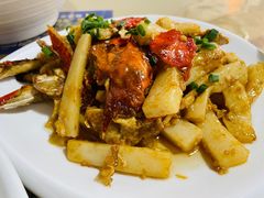蟹炒年糕-凤嫂农家乐(梁弄店)