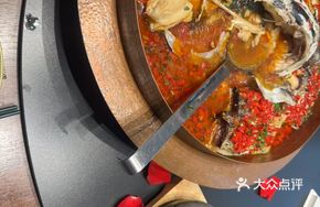 Steamed Fish Head with Spicy Pickled Chili Sauce