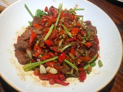 葱椒爆牛肉-绿茶餐厅(华贸购物中心店)