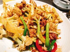 干锅有机花菜-老头儿油爆虾(星光一期店)
