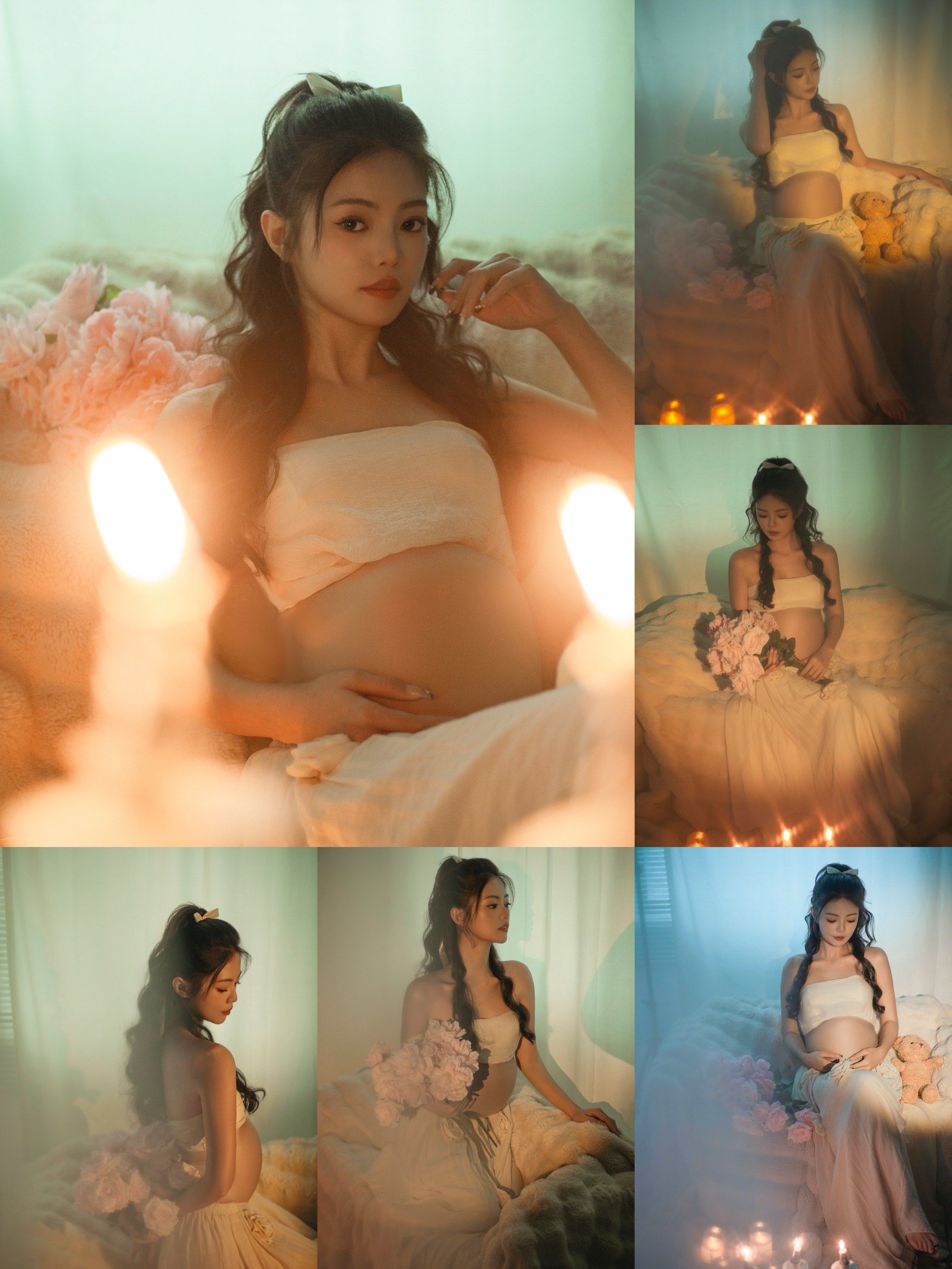 唯美光影孕妇照 
孕妈妈的优雅温柔 
沉浸在静谧又治愈的时光里