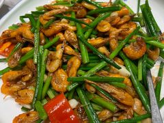 韭菜炒河虾仔-秋色客家菜(南山店)