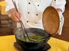 砂窝虾酱通菜-大石鼓山庄·珠海第一烧猪