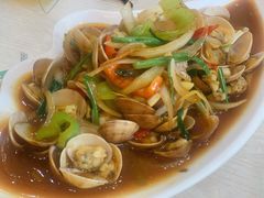 姜葱炒花甲-覃记海鲜美食餐厅