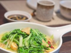 牛肝菌爆炒小白菜苗-德永枣香烤鸭(官舍店)