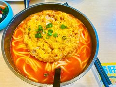 番茄炸蛋米线-灵芝妹子海鲜米线(劳动公园店)