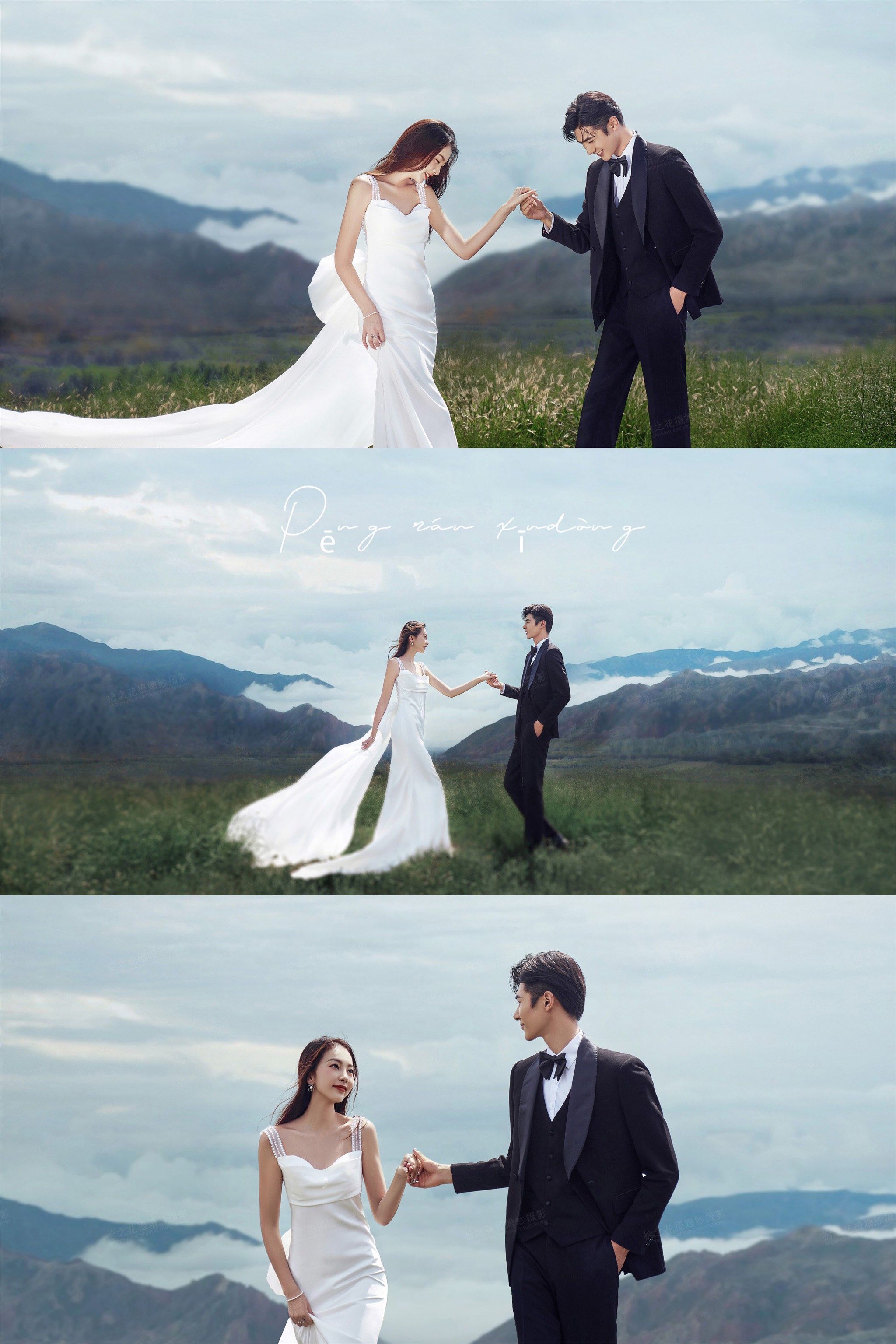 浪漫至极的山顶氛围电影感婚纱照