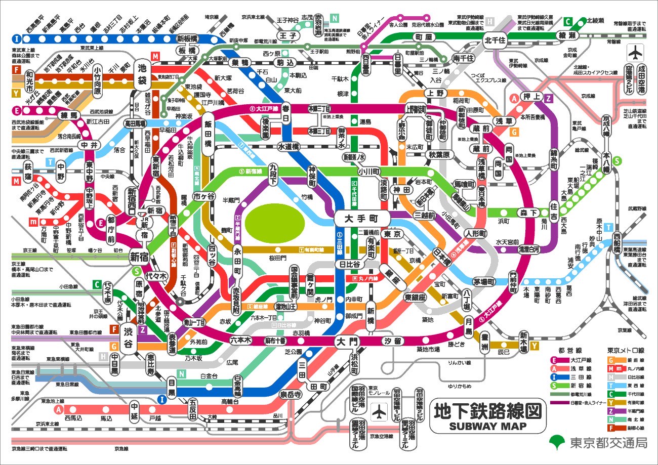 东京公交线路图图片