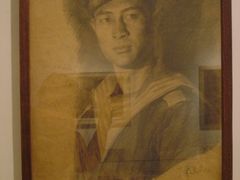 陈逸飞·铅笔素描《海军肖像》-上海油画雕塑院