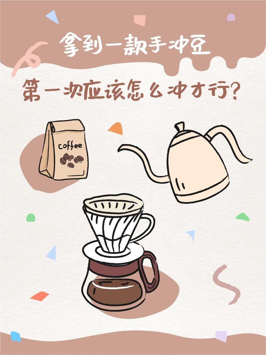 创意满满咖啡图,手冲豆第一次应该怎么冲才好喝