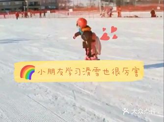 小朋友学习滑雪也很厉害