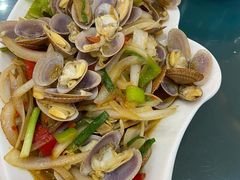 姜葱炒花甲-覃记海鲜美食餐厅