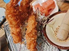 炸鲜甜九节虾-西月山居匠心创意料理(江汉路新佳丽广场店)