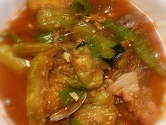 茄子粉条炖蚬子-惠宾楼老菜馆