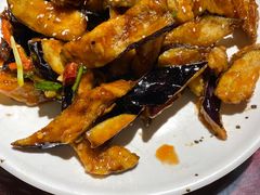 风味茄子-华盛园卷子王农家菜水库鱼