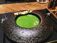 西葫芦瓜汤配香草及面包丁-AZUL by FUEL蓝色·法式酒馆(琶醍店)