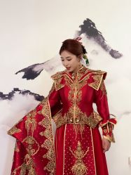 -懿沉香中式嫁衣礼服秀禾服龙凤褂马来褂旗袍总店