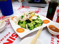 西兰花炒花枝片-凤城康记饭店
