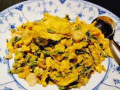 香椿头虾仁炒蛋-江南雅厨(李公堤店)