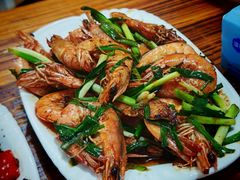 葱姜炒虾-岱晓海港海鲜粥