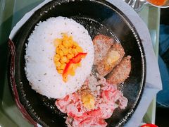 牛肉拼汉堡排咖喱饭-胡椒厨房(学府凯德店)