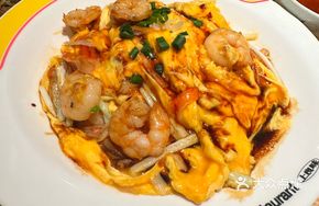 Water Milk Shrimp and Crab Stick Sliding Egg Rice