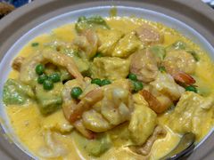 砂锅凤尾虾蔬汁豆腐-宗氏一喜砂锅·特色湖北菜(楚河汉街店)
