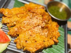 曼谷夜市烤鸡腿-mango tree芒果树泰国餐厅(青岛万象城店)